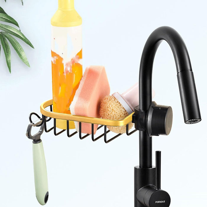 Faucet Sink Shelf Drainage Rack 180 Degree Rotatable Stainless Steel