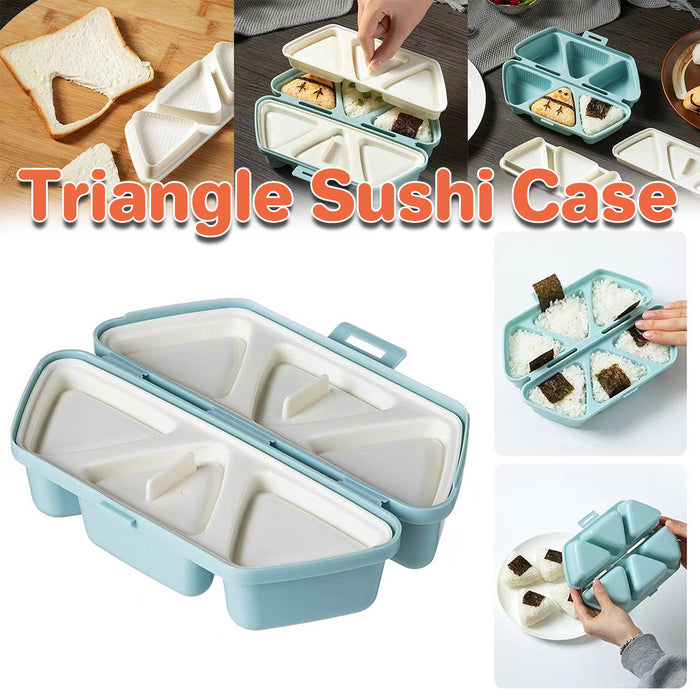 Triangle Onigiri Bento Box 6 Compartment Portable Lunch Container