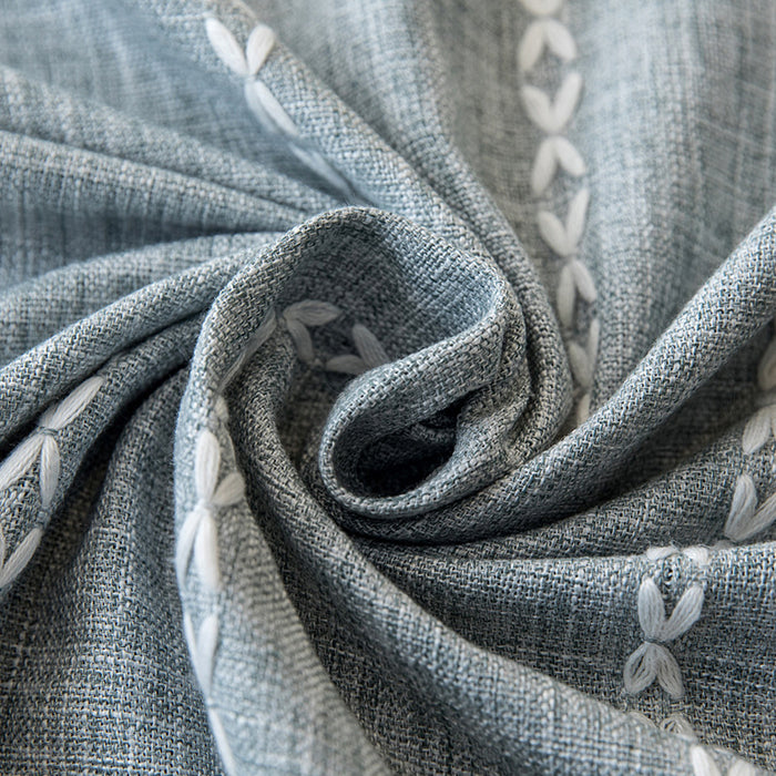 Tassel Cotton-Linen Geometric Rectangular Tablecloth