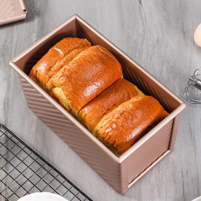 Toast Bread Box with Lid Non Stick Carbon Steel Baking Mould