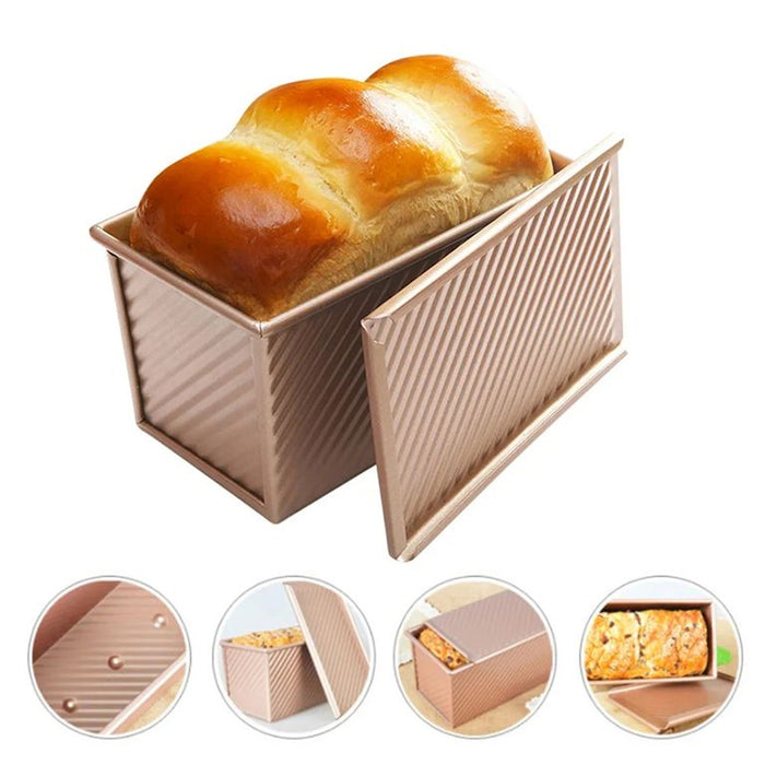 Toast Bread Box with Lid Non Stick Carbon Steel Baking Mould
