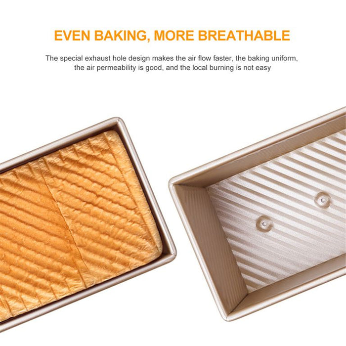 Toast Bread Box with Lid Non Stick Carbon Steel Baking Mould