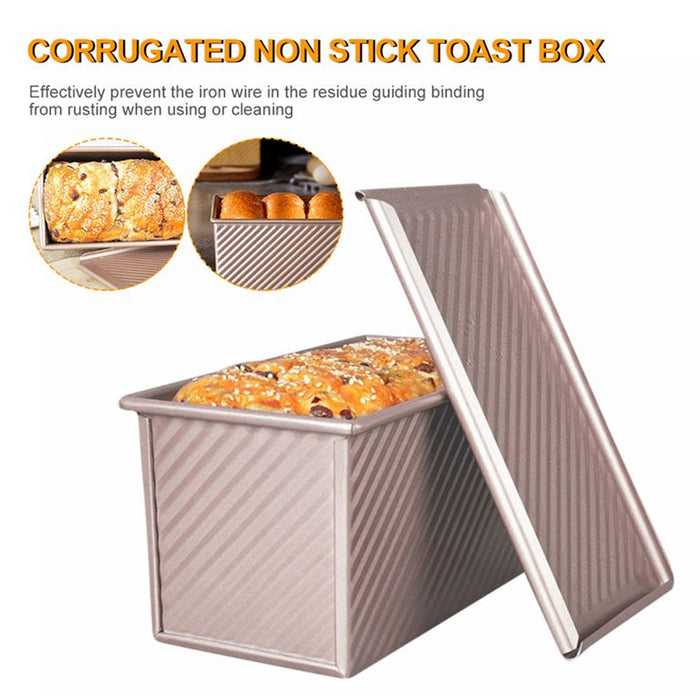 Toast Bread Box with Lid Non Stick Carbon Steel Baking Mould