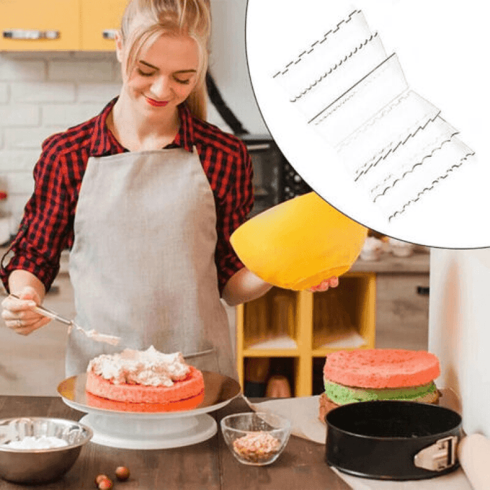 6 Pcs Acrylic Cake Scrapers Transparent 10x24cm Edge Tools