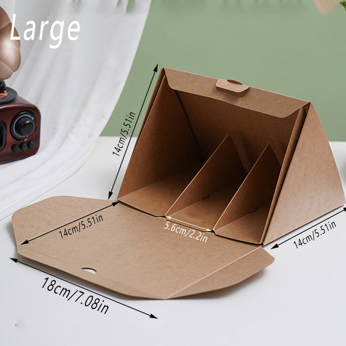 20 Pcs Triangle Cake Boxes for Sandwich and Small Food Packaging in 2 Colors 2 Sizes