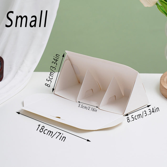 20 Pcs Triangle Cake Boxes for Sandwich and Small Food Packaging in 2 Colors 2 Sizes