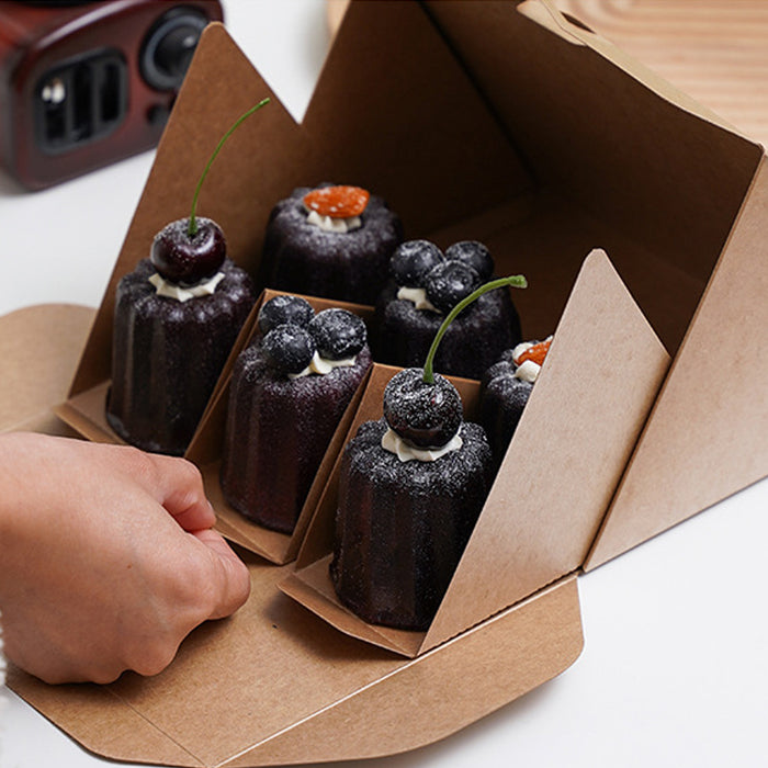 20 Pcs Triangle Cake Boxes for Sandwich and Small Food Packaging in 2 Colors 2 Sizes
