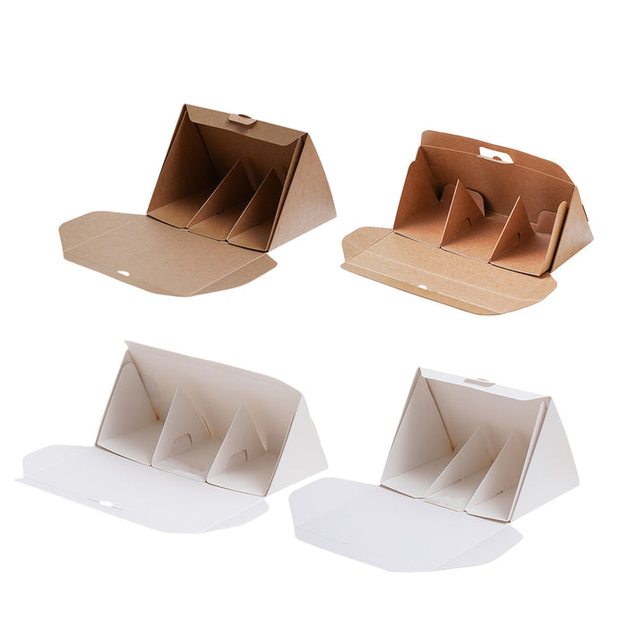 20 Pcs Triangle Cake Boxes for Sandwich and Small Food Packaging in 2 Colors 2 Sizes