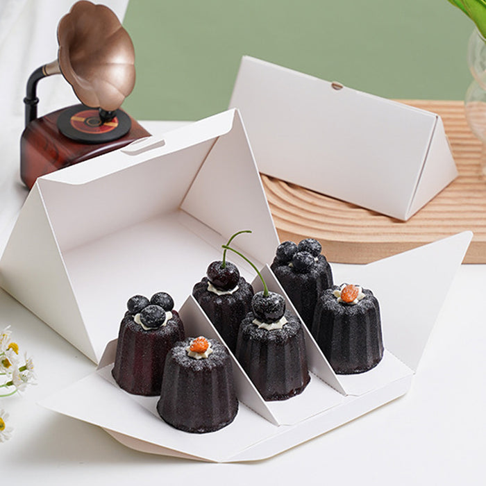 20 Pcs Triangle Cake Boxes for Sandwich and Small Food Packaging in 2 Colors 2 Sizes