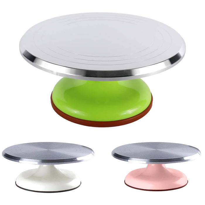 Cake Turntable 10 Inch Aluminum Alloy Top with Stable Base