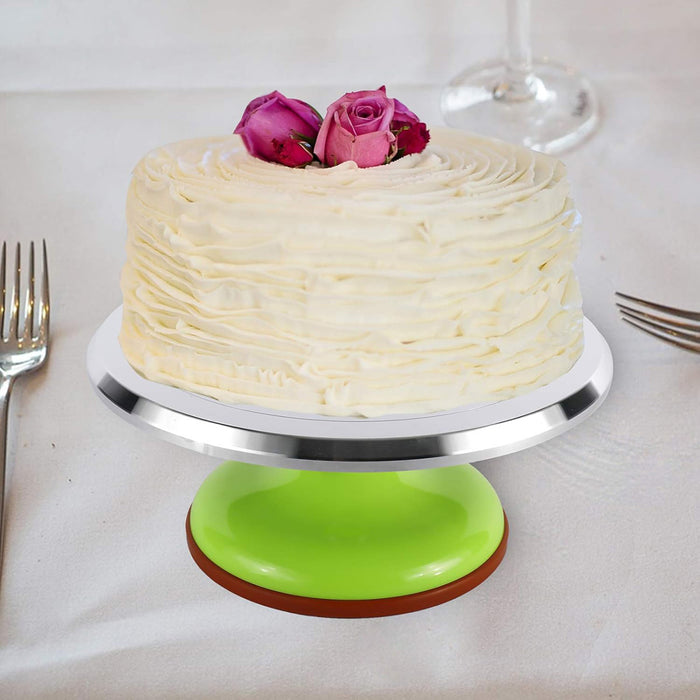 Cake Turntable 10 Inch Aluminum Alloy Top with Stable Base