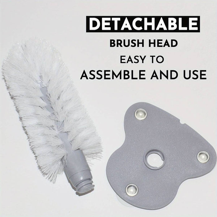 Soft Wool Cup Brush with Wall Suction Base Removable Glass Cleaning Brush