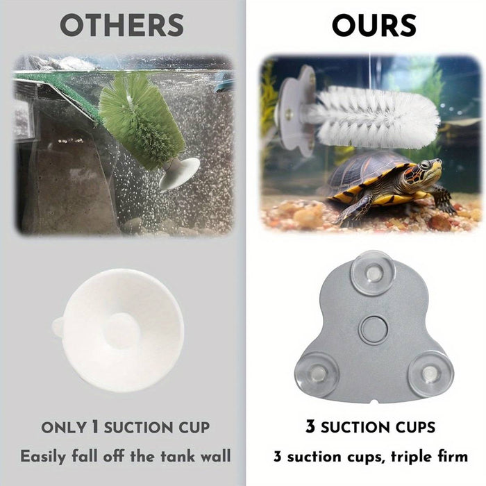 Soft Wool Cup Brush with Wall Suction Base Removable Glass Cleaning Brush