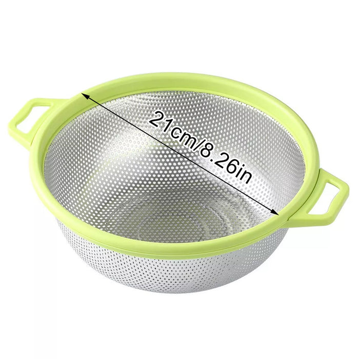 2PCS Stainless Steel Drain Basins Double Handle Design