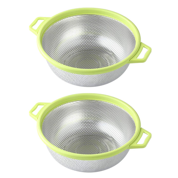 2PCS Stainless Steel Drain Basins Double Handle Design