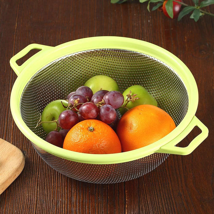 2PCS Stainless Steel Drain Basins Double Handle Design