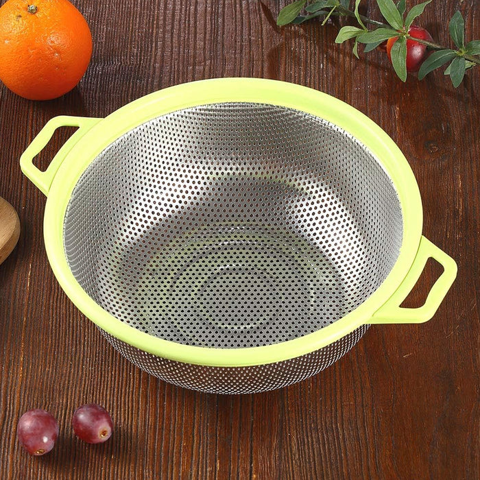 2PCS Stainless Steel Drain Basins Double Handle Design