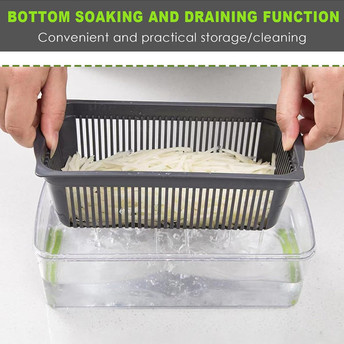 16-in-1 Multi-Functional Kitchen Vegetable Cutter with Interchangeable Blades