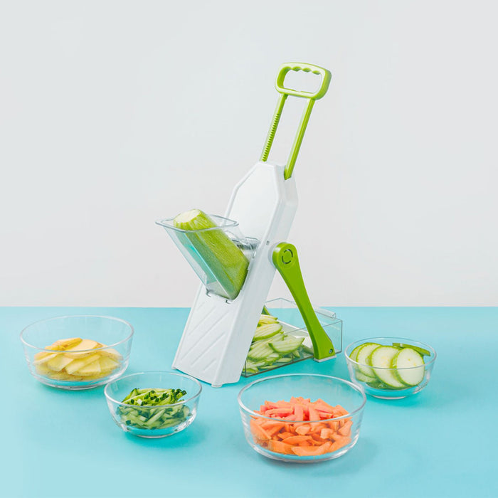 4in1 Vegetable Slicer Multi Blade Food Prep Tool with Safety Pusher