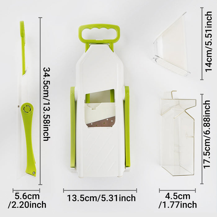 4in1 Vegetable Slicer Multi Blade Food Prep Tool with Safety Pusher