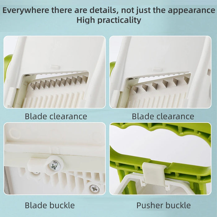 4in1 Vegetable Slicer Multi Blade Food Prep Tool with Safety Pusher
