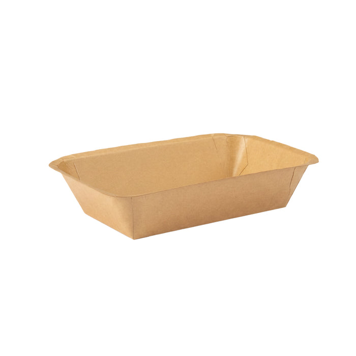 100 Pcs Kraft Paper Plates Water and Oil Resistant Rectangular