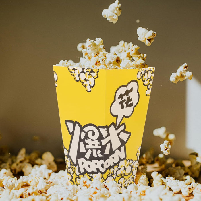 100 Pcs Oil-Proof Disposable Popcorn Snack Boxes in 2 Sizes