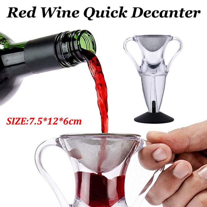 1 Wine Rapid Aerator Decanter with Filter Wide Mouth Clear