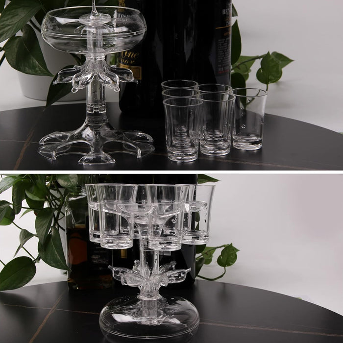 6 Cups Wine Decanter Set with 6-Head Pouring Design