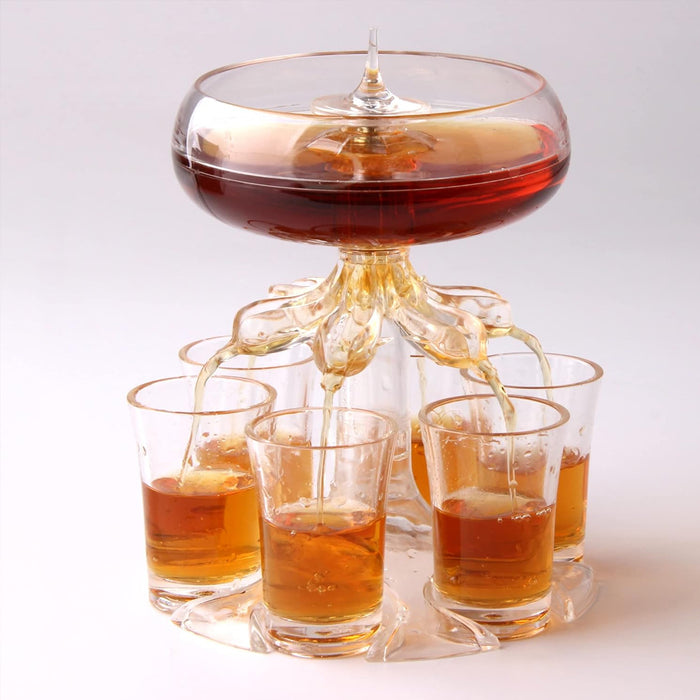 6 Cups Wine Decanter Set with 6-Head Pouring Design