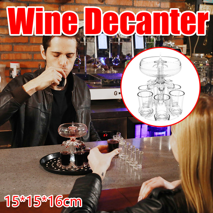 6 Cups Wine Decanter Set with 6-Head Pouring Design