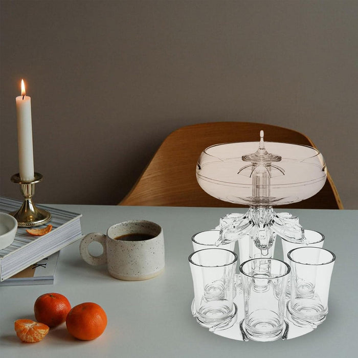 6 Cups Wine Decanter Set with 6-Head Pouring Design