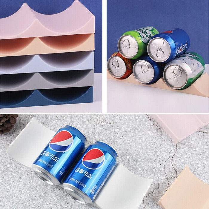 1/2 Pcs Horizontal Wine Rack PP Wave Groove 10 Bottles