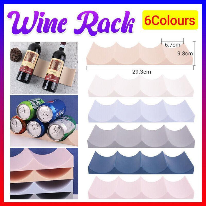 1/2 Pcs Horizontal Wine Rack PP Wave Groove 10 Bottles