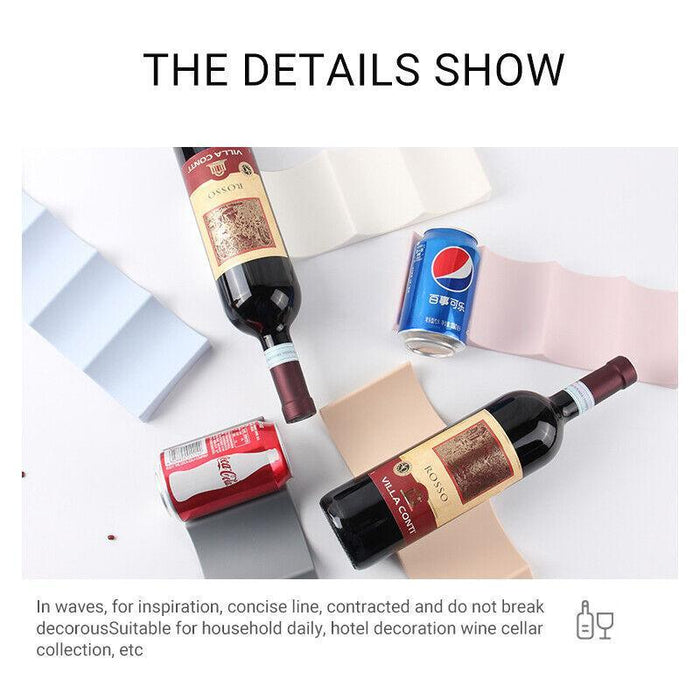 1/2 Pcs Horizontal Wine Rack PP Wave Groove 10 Bottles