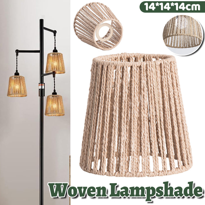 Paper Rope Lampshade Khaki Modern Chinese Zen Pendant