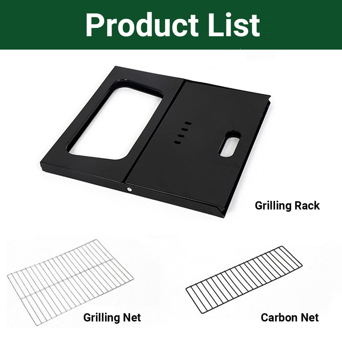 Grillz Foldable Charcoal BBQ Grill X-Frame Iron 44 x 37 x 29 cm