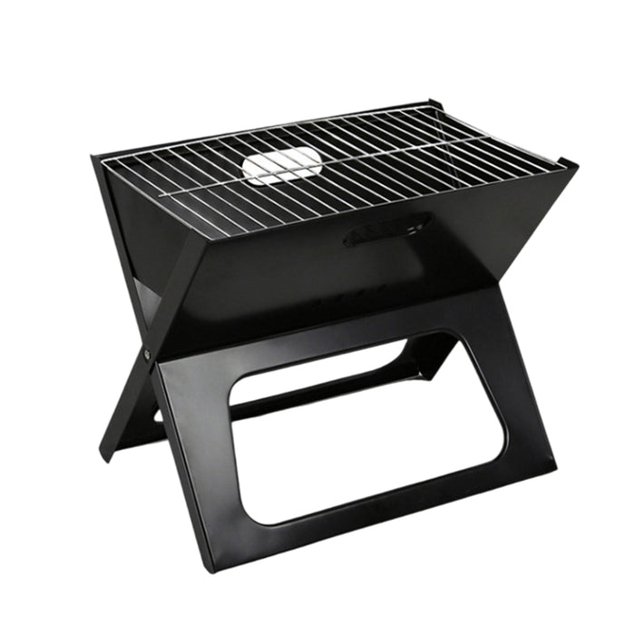 Grillz Foldable Charcoal BBQ Grill X-Frame Iron 44 x 37 x 29 cm