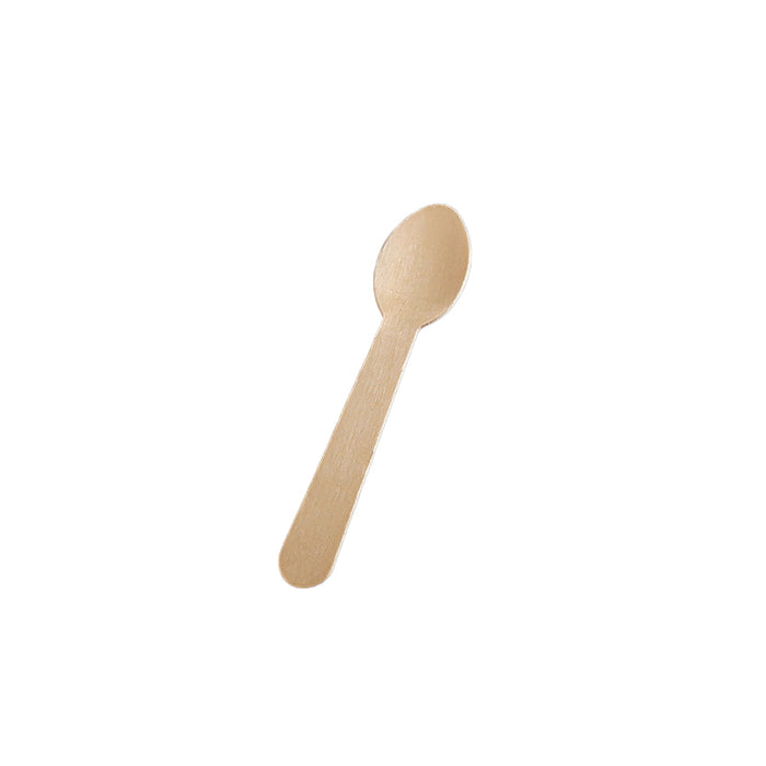 1000 Pcs Wooden Cutlery Set Spoon Fork Knife Teaspoon 16 17.5cm