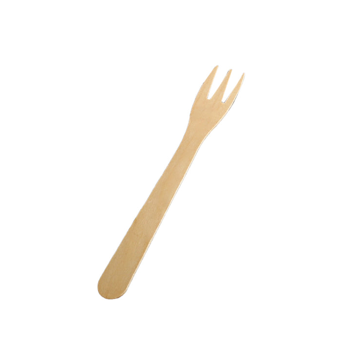 1000 Pcs Wooden Cutlery Set Spoon Fork Knife Teaspoon 16 17.5cm