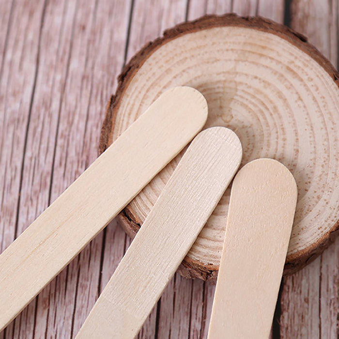 1000 Pcs Wooden Cutlery Set Spoon Fork Knife Teaspoon 16 17.5cm