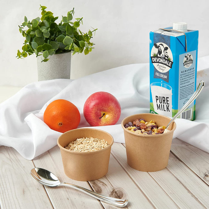 Kraft Paper Soup Bucket with Lid Compostable Heat Resistant