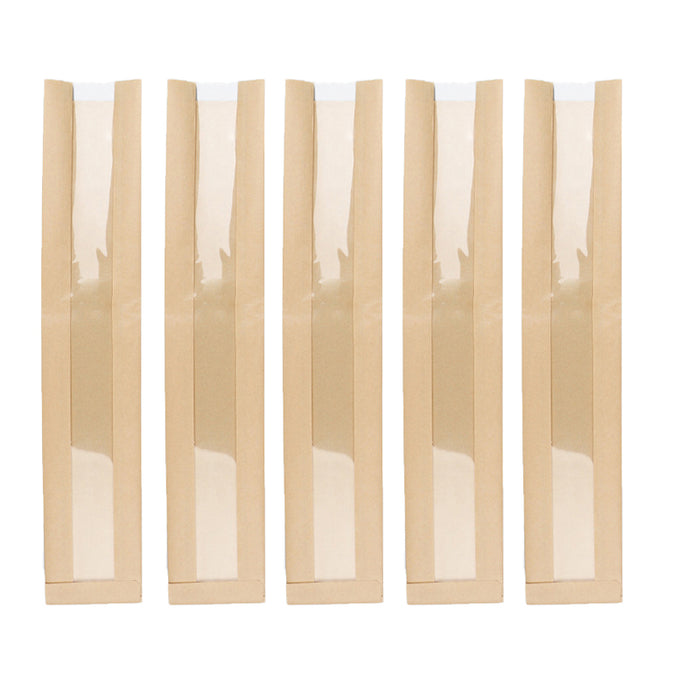200 PCS Transparent Food Greaseproof Bags French Bread Baguette Packaging Pouch