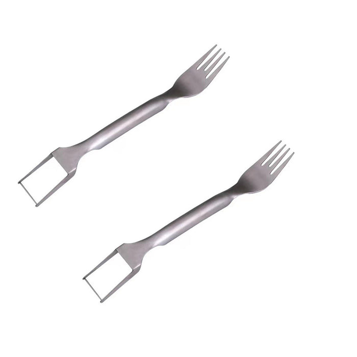 2-in-1 Stainless Steel Watermelon Slicer and Fork 25.5 x 3.3 cm
