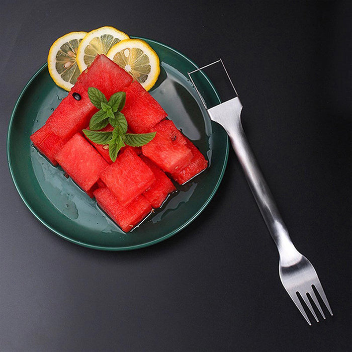 2-in-1 Stainless Steel Watermelon Slicer and Fork 25.5 x 3.3 cm
