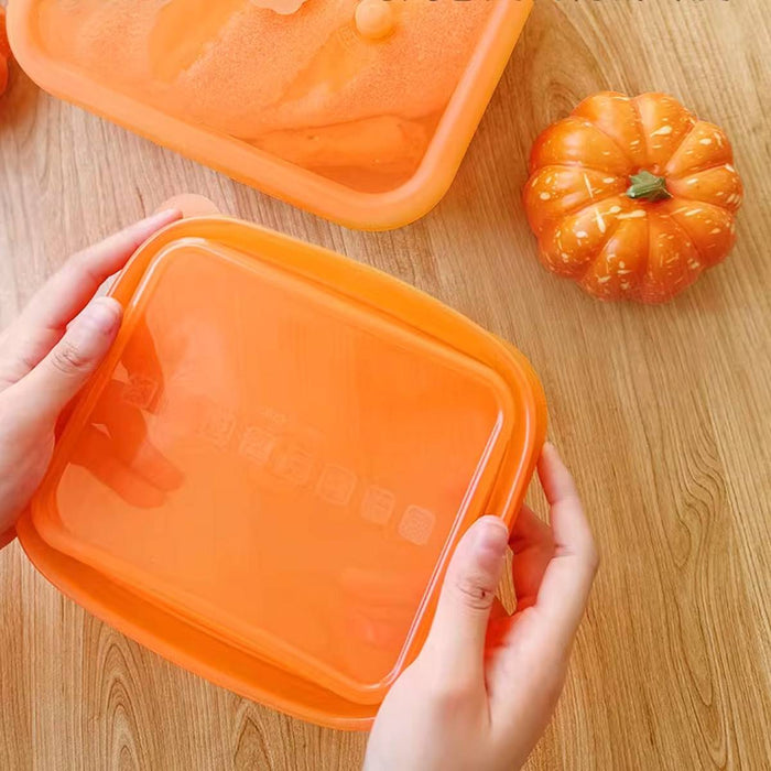8 Pcs Silicone Food Storage Containers 1000ml Foldable Microwave Freezer Safe