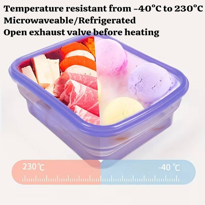 8 Pcs Silicone Food Storage Containers 1000ml Foldable Microwave Freezer Safe