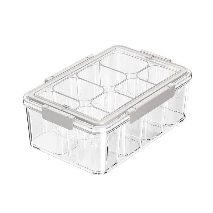Handheld Divided Spice Storage Box Airtight Moisture-Proof Kitchen Organizer