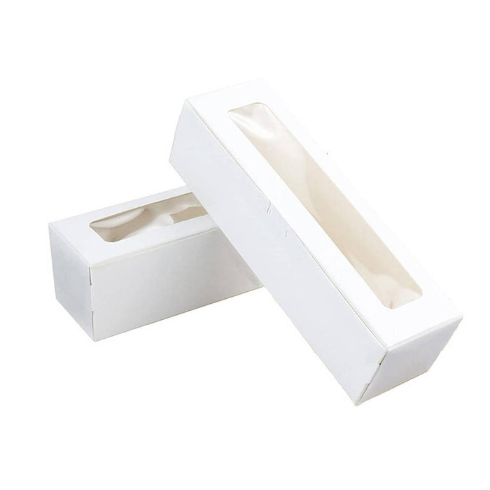30 Pcs Kraft Paper Window Boxes with Clear Plastic Window for Gift Packaging