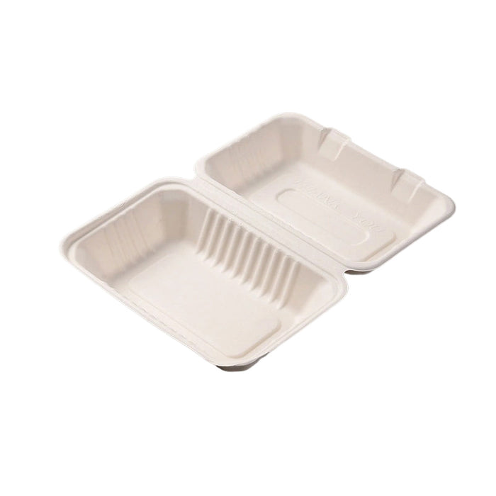 200/250PCS Biodegradable Compostable Clamshell Food Boxes for Hot Food
